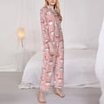 thumbnail image 3 of Balery Girl Rabbit Conjunto de Pijama con Estampado para Mujer, Conjunto de Dos Piezas con Manga Larga, Ropa de Dormir Suave con Bolsillos, Pijamas Cómodos-XX-Large, 3 of 7