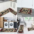 thumbnail image 6 of 2 Pcs Merry Christmas Kitchen Rugs and Mats Set of 2 Christmas Tree Joy Ball Snowflake Kitchen Mats for Floor Anti Fatigue Kitchen Floor Matfor Cook Home Decor (47x17+30x17 inches), 6 of 7