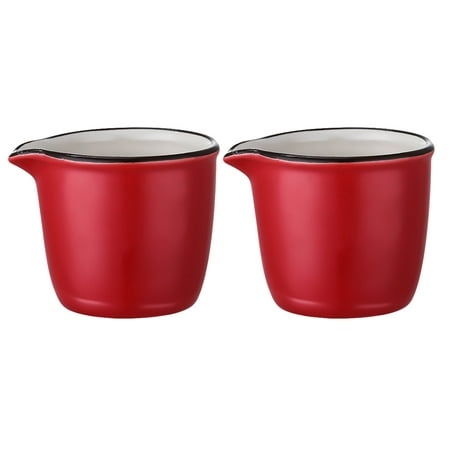 

2pcs Ceramics Mini Milk Cup Mini Milk Jug Mini Coffee Cups for Daily Use (40ml)