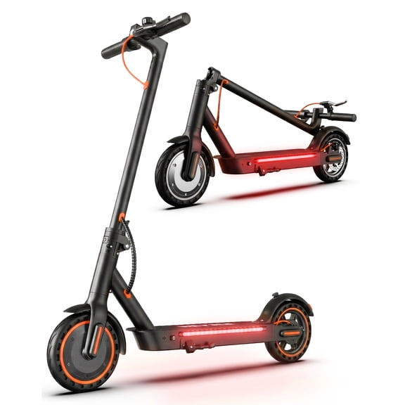 Electric Scooters for Adults, Foldable Side Light 8.5" Tire 550W 19 MPH, Long-Range Portable E Scooter
