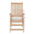 thumbnail image 4 of vidaXL Outdoor Recliner Chairs Patio Reclining Lounge Chair Solid Wood Teak, 4 of 7