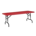 thumbnail image 4 of NPS BTA Series 30x72" Height Adjust Plastic Heavy Duty Folding Table in Red, 4 of 5