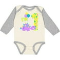 thumbnail image 3 of Inktastic Happy Dinosaur First Birthday-purple Boys or Girls Long Sleeve Baby Bodysuit, 3 of 5
