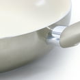 thumbnail image 4 of Oster Newcrest 12 Inch Ceramic Nonstick Round Aluminum Frying Pan in Taupe With Soft Grip Handle, 4 of 5