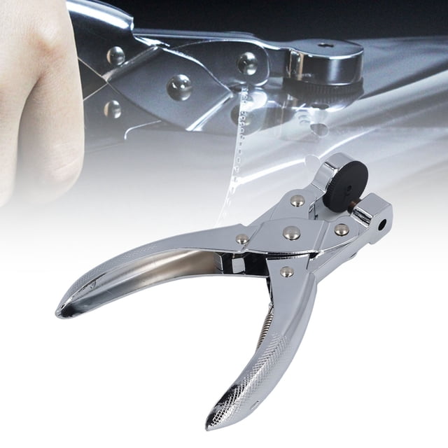 Hole Puncher, Zinc Alloy Single Hole Punch Handheld Heavy Duty Hole Puncher, Easy to Clean Portable Plastic Bag Punch for Thin Film PE Bag Plastic Bag OPP Bag PVC Bag Paper