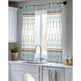 thumbnail image 5 of Teal Black Boho Sheer Curtains 54 Inch Length 2 Panels Set for Living Room/Bedroom, Vintage Ethnic Tribe Abstract Art Retro Kitchen Curtains Grommet Semi-Sheer Curtains Window Treatments 42"x54"x2, 5 of 7
