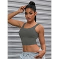 thumbnail image 4 of Unique Bargains Women's U Back Shapewear Muscle Tank Top With Built In Bra S Gray, 4 of 6