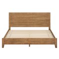 thumbnail image 4 of DYCANPO King Bed Frame with Headboard Acacia Wood Platform, Non-Slip&Without Noise, Dark Wood, 4 of 12