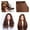 Brown, variant on Kokovifyves Beauty Tools American Mannequin Head Real Hair Manikin Head for Styling with Makeup 20inch