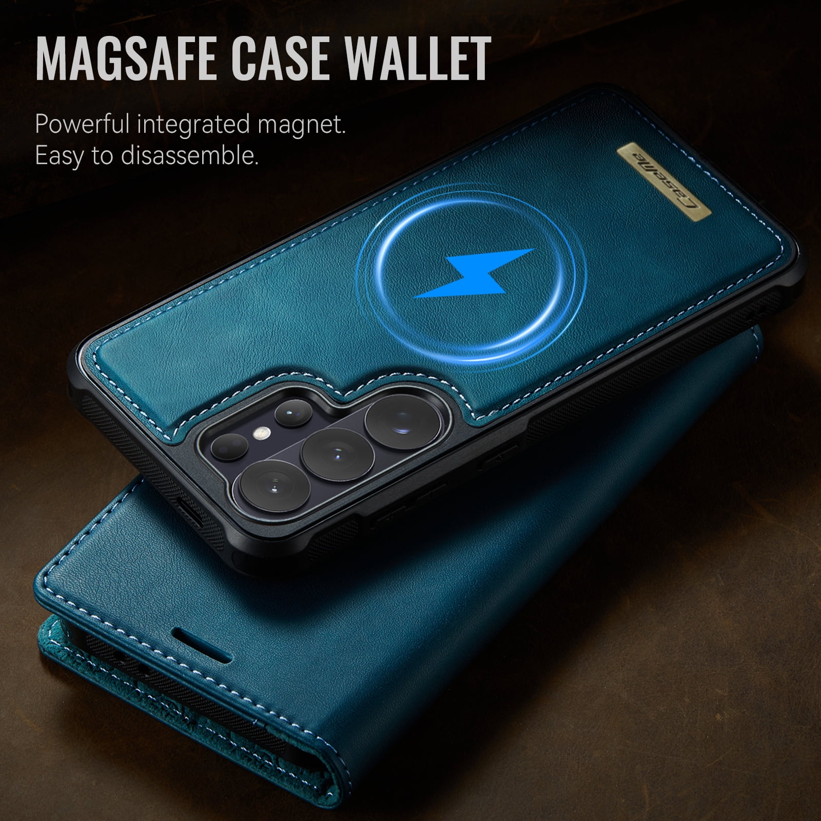 New Phone Case For Samsung Galaxy S26 Ultra, Business Leather Shockproof Flip Stand RFID Card Slots 2-in-1 Detachable Magnetic Wallet Case Cover,Green