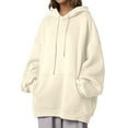 thumbnail image 2 of Womens Hoodies Pullover Fleece Sweatshirts Long Sleeve Hoodie With Front Pocket, 2 of 4
