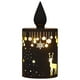 thumbnail image 1 of Decoraciones de Halloween, adornos de Halloween, regalos de Halloween, decoración navideña, jarrón, lámpara de mesa, tubo de vidrio grabado, escena de trineo de Papá Noel, columna roja, luz LED, luz n, 1 of 2