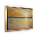 thumbnail image 3 of Designart 'Abstract Yellow Sunset At The Horizon' Nautical & Coastal Framed Canvas Wall Art Print, 3 of 5