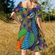 thumbnail image 5 of Vestido de manga corta para mujer, vestido de novia, ropa de verano., 5 of 7