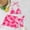 Hot Pink, variant on HOMBOM Womens Swimsuit Swimwear 3 Piece Bikini Floral Pool Hot Pink Bathing Suit for Ladies High Waisted