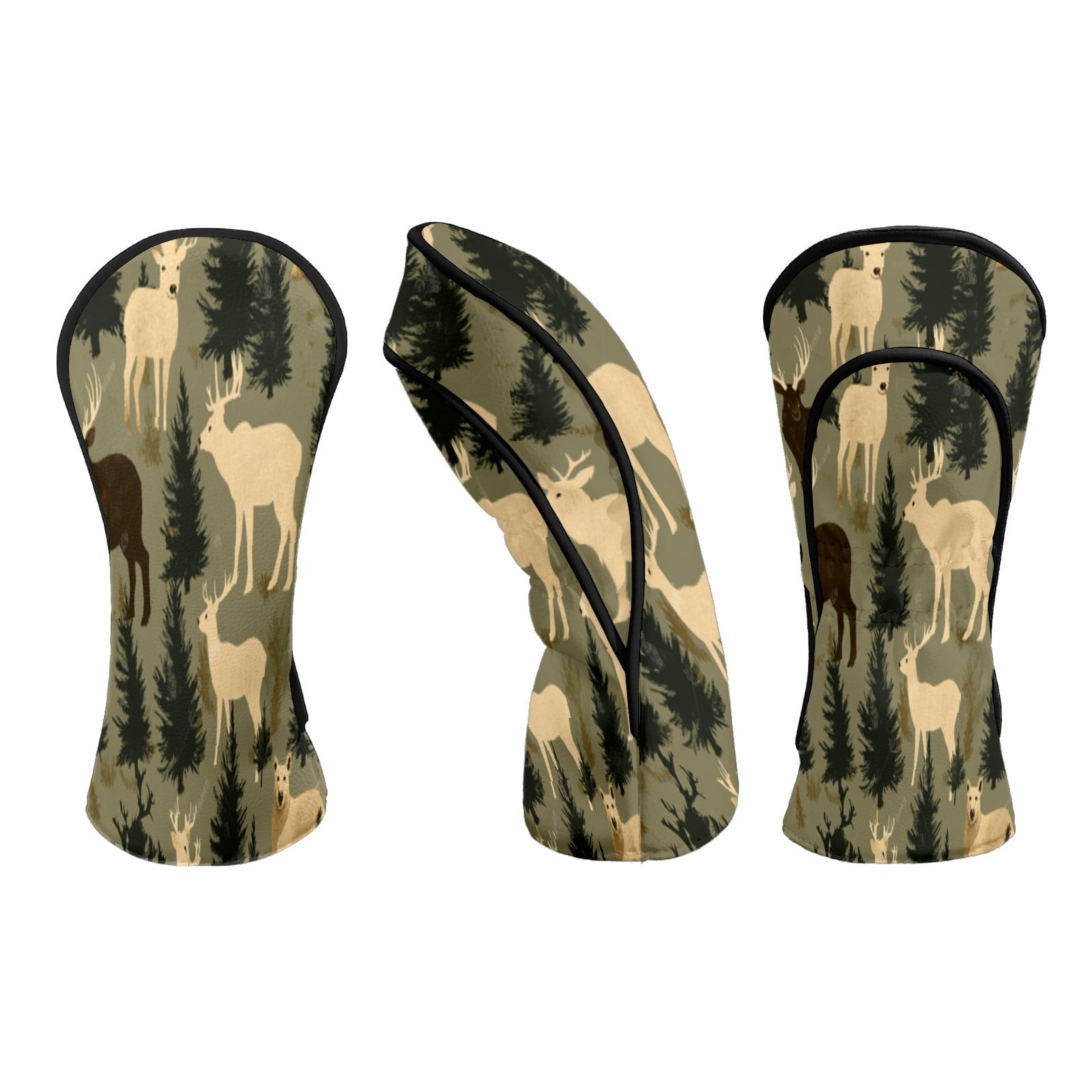 Golf Club Head Covers Forest Deer Premium Plush Velvet Lining, Waterproof Golf Headcovers Driver & Fairway Woods for Scratch Protection Novelty Gift for Men & Women