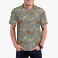 thumbnail image 5 of Yiaed Dachshund Dog BirdPrint Men's Short Sleeve Polo Shirt,Golf Polo for Men Three-Button Golf Shirt Athletic Casual Collared T-Shirt- 3X-Large, 5 of 7