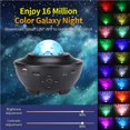 thumbnail image 4 of Advancent Proyector de galaxia LED Lámpara de noche de proyección de nebulosa Luz de proyección musical Bluetooth con 21 colores Luces de respiración Iluminación navideña Negro Advancent HA026575-01, 4 of 5