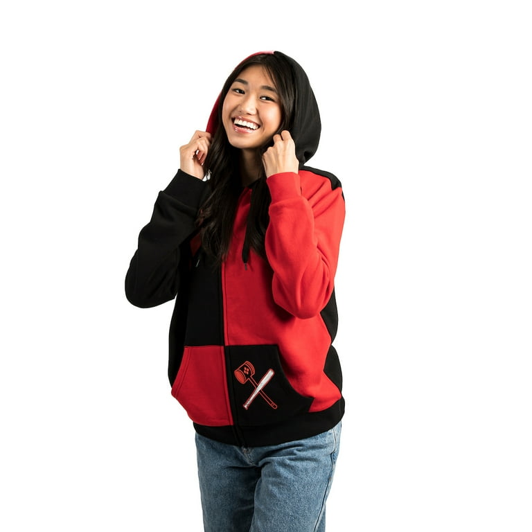 Harley quinn zip up deals hoodie