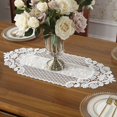 thumbnail image 4 of EASTIN Romantic Flower Lace Table Runner Tablecloth TV Cabinet Cover Home Kitchen Decor Light Beige 30x150cm, 4 of 13
