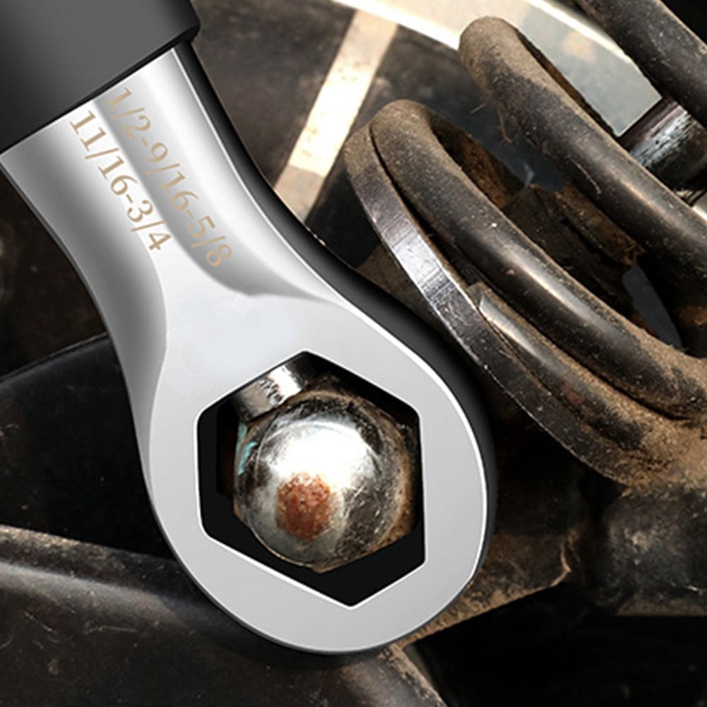 SPRING Multifunctional Adjustable Wrench End Wrench Labor Saving Plum Wrench