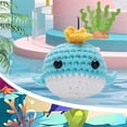 thumbnail image 5 of Kit de ganchillo DIY para hacer una ballena con hilo y agujas de tejer. Muñeco de peluche fácil (azul)., 5 of 5
