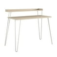 thumbnail image 1 of Ameriwood Home Haven Retro Computer Desk with Riser, Olive Green with Gold Legs, 1 of 9