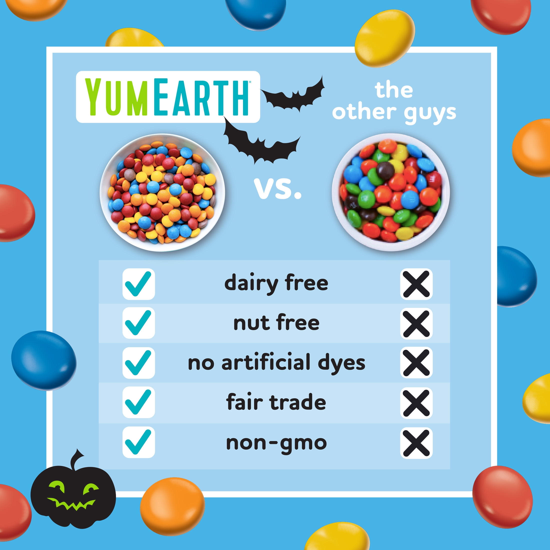 YumEarth Halloween Choco Yums - Dairy-Free Snackpacks, 15 Count