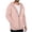 Pink, variant on qafoshin Full-Zip Hoodies for Men Casual Trendy Solid Color Long Sleeve Loose Fit Fall Sweatshirt Jackets with Pockets