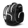thumbnail image 2 of MOJO Black/Gray Detroit Lions Premium Color Trim Backpack, 2 of 6