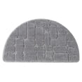 thumbnail image 1 of Tapis de Sol en Microfibre Semi-Cercle Absorption d'Eau Lavable Tapis de Porte Intérieur Extérieur, Gris, 50x80CM, 1 of 1