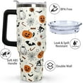 thumbnail image 4 of 40 oz Halloween Pumpkin Tumbler Insulated Stainless Water Bottle Travel Coffee Cup, Water Bottle - Goth Ghost Witch Decor Gift for Women, 4 of 6