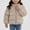 Khaki, variant on ITSAME Girls Quilted Puffer Jacket (1-8) Bear Graphic Zip Up Winter Warm Coat with Pockets Size 7