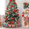 thumbnail image 2 of Yayeee Christmas Tree Skirt 47 inches for Xmas Tree Holiday Party Decoration, Vibrant Red Tartan Pattern, 2 of 6
