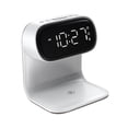 thumbnail image 3 of Reloj con cargador inalámbrico,Lámpara de dormitorio Estación de carga inalámbrica Snooze,Lámpara de escritorio con cargador inalámbrico y reloj digital,Reloj despertador electrónico, 3 of 8