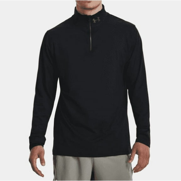 Under Armour Qualifier Run Half Zip Long Sleeve T-Shirt - Medium - Black