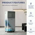 thumbnail image 6 of Costway 6000 BTU (10000 BTU ASHRAE) Portable Air Conditioner 3-in-1 Air Cooler w/Dehumidifier & Fan Mode Gray, 6 of 12