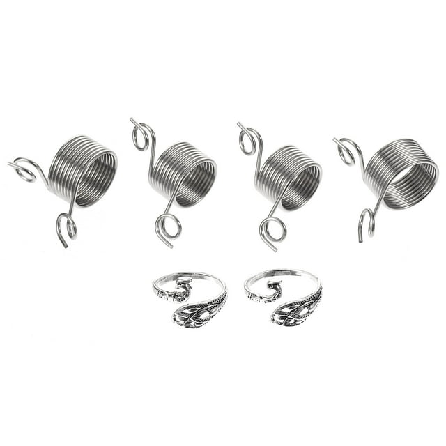 1 Ensemble/6 Pcs Outil Créatif en Fil Torsadé Boucle Tricot Anneau Forme de Phénix Enrouleur