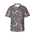 thumbnail image 1 of Balery Hedgehogs and Flowers1 Camisas hawaianas de manga corta para hombre, camisas playeras de corte holgado, camisas de vacaciones con botones,Medium, 1 of 7