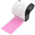 thumbnail image 1 of shiyou-- Shipping/Name Badge Labels Replacement for Brother DK-1202 (2.4 in x 3.9 in), Compatible with Brother QL Label Printers [1 Rolls/300 Labels, Pink], 1 of 4
