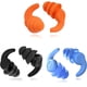 thumbnail image 1 of Tapones para los oídos para natación para adultos, 3 pares, tapones para los oídos de silicona suave, reutilizables e impermeables, 1 of 4