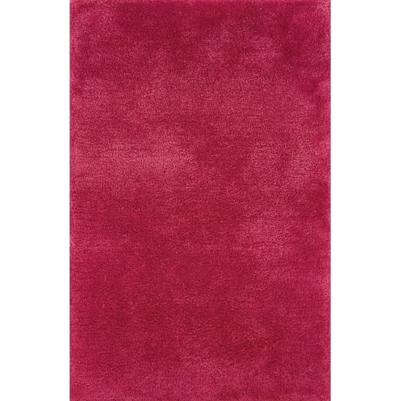 Moretti Bella Shag Area Rug 81103 Pink Solid Shag 5' x 7' Rectangle