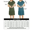 thumbnail image 3 of Youmylove Womens Nursing Dress Breastfeeding Casual Maternity Dresses Short Sleeve Ruffle Hem Swing Dresses 2 Pack Photoshoot Baby Shower Pregnancy Clothes, 3 of 9