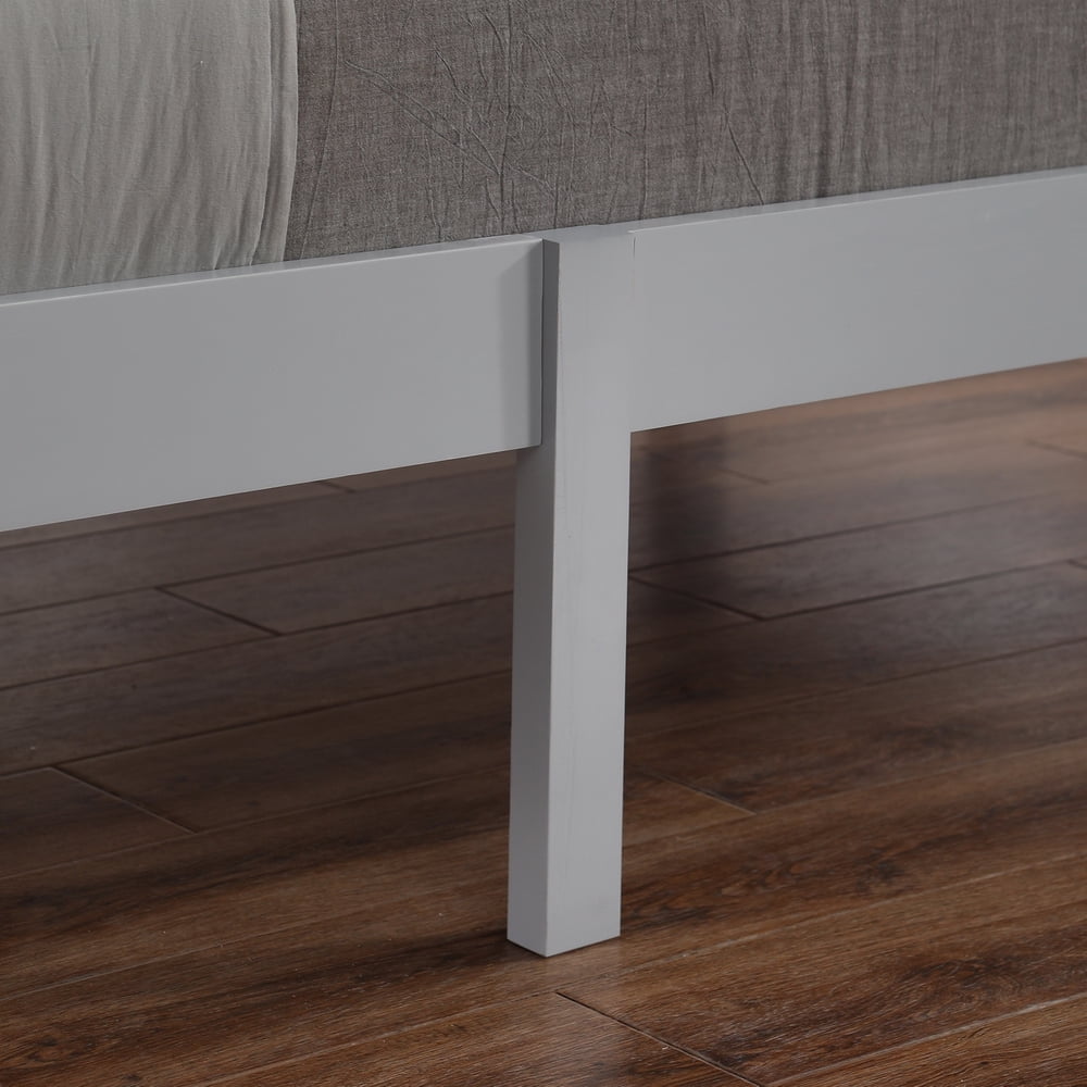Lowestbest Bed Frame Twin Size with Headboard and Footboard, Gray Lowestbest Bed Frame Twin Size with Headboard and Footboard, Gray