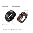 thumbnail image 5 of His and Hers Wedding Ring Sets Couples Rings Black Gold Plated Square Cz Stainless steel band, 5 of 6