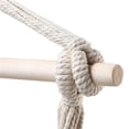 thumbnail image 2 of AMERTEER Distinctive Cotton Canvas Hanging Rope Chair with Pillows Beige, 2 of 5