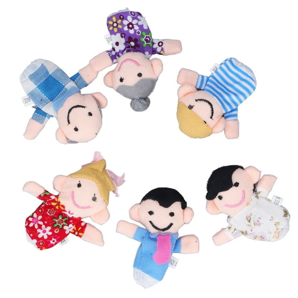 Ccdes 6pcs Finger Puppet Set Cute Family Plush Finger Puppet Doll