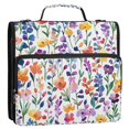 thumbnail image 5 of FORMRS Zipper Binder with Shoulder Strap 2-inch Ring 500 Sheet Capacity File Bag, Purple Wildflower Pattern, 5 of 5