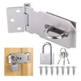 thumbnail image 2 of Luckyn Burglar-proof Household Door Clasp Lock Gate Bolt Shed Latch Padlock Hasp, 2 of 7