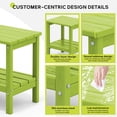 thumbnail image 5 of FUNDAZE HDPE 2-Layer End Table for Living Room, Outdoor Side Table, Patio Small End Table, Apple Green, 5 of 12